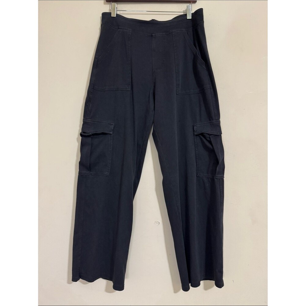 NWT Halara Flex Wide Leg Cargo Pants Women Black Size XLP Comfy Utility Casual